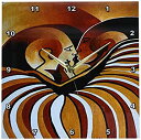 【中古】【輸入品・未使用】3dRose DPP_128358_2 アフリカをテーマにした男性と女性のキスと恋の壁掛け時計、13×13インチ