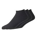 【中古】【輸入品・未使用】FootJoy ComfortSof スポーツソックス メンズ (3ペア)ブラック 7〜12