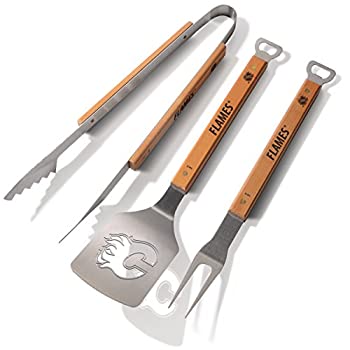 šۡ͢ʡ̤ѡ(One-Size) - Calgary Flames 3 Piece Barbecue Tool Set
