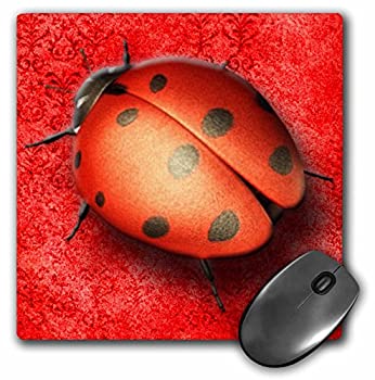 【中古】【輸入品・未使用】3drose LLC 8?x 8?x 0.25インチマウスパッド、Pretty Lady Bug On A Beautiful Tapestryデジタル背景赤で( MP _ 128817?_ 1?)