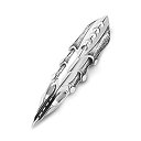 【中古】【輸入品・未使用】Jovivi 1pc Men's Silvery Armour Knuckle Full Finger Double Ring Punk Rock Gothic Cool