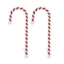 【中古】【輸入品・未使用】キャンディケイン ストッキングホルダー - 最大10ポンドまで保持 2個パック