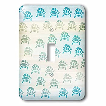【中古】【輸入品・未使用】3drose LSP 152073?_ 1?Little Aqua Turtles動物アートライトスイッチカバー