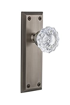【中古】【輸入品・未使用】Grandeur Fifth Avenueプレートwith Versaillesクリスタルノブ、ダブルダミー、アンティークピューター(3)