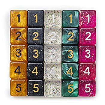 šۡ͢ʡ̤ѡ25 Pack of Random D6 Polyhedral Dice in Multiple Colors B...