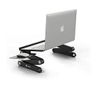 【中古】【輸入品 未使用】Pwr Portable Laptop-Table-Stand with Mouse Pad Fully Adjustable-Ergonomic Mount-Ultrabook-Macbook Light Weight Aluminum-Black Bed Tray