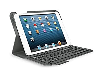 【中古】【輸入品・未使用】Logitech 超薄型キーボードフォリオ iPad mini用 カーボンブラック