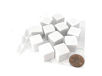 šۡ͢ʡ̤ѡ[Koplow]Koplow Games White D6 Blank 16mm Dice Set with...