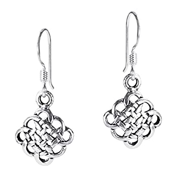 【中古】【輸入品・未使用】魅惑的ケルトノット。925スターリングシルバーダングルイヤリング