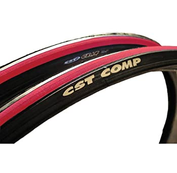 【中古】【輸入品・未使用】CSTチャザーロード折りたたみ式タイヤ、赤/黒、700cm x 25