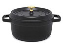 【中古】【輸入品・未使用】[ストウブ] ピコ ココット ラウンド 22cm 2.6L STAUB 両手鍋(7903-0001)[並行輸入品] ブラック 22cm