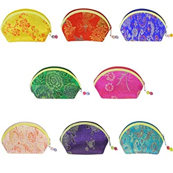 【中古】【輸入品・未使用】Wrapables Silk Embroidered Brocade Gift Jewelry Coin Pouch Purse%カン...