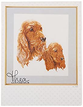 【中古】【輸入品・未使用】カウンテッドクロスステッチ リネンのスパニエル ステッチ キット-11-3/4%..