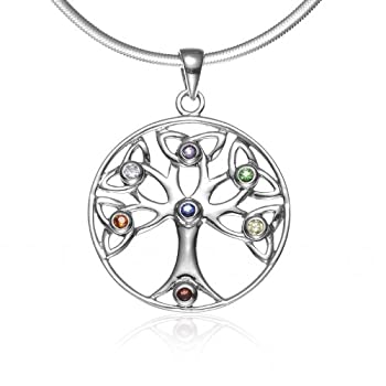 【中古】【輸入品・未使用】925 Sterling Silver Celtic Knot Trinty Tree of Life Seven (7) Chakras Pendant Necklace%カンマ% 46cm 【中古】【輸入品・未使用】925 Sterling Silver Celtic Knot Trinty Tree of Life Seven (7) Chakras Pendant Necklace%カンマ% 46cm