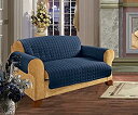 yÁzyAiEgpz(Love Seat%J}% Navy Blue) - Elegance Linen Quilted Slip Cover for Love Seat%J}% Navy Blue