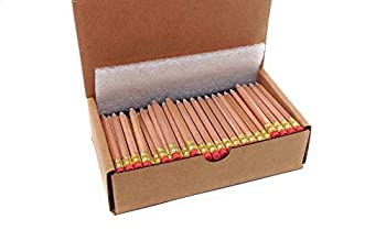 【中古】【輸入品・未使用】ハーフペンシル 消しゴム付き ゴルフ イベント 学校 六角形 #2 削り済み 144 本入りボックス 色: 天然木目。
