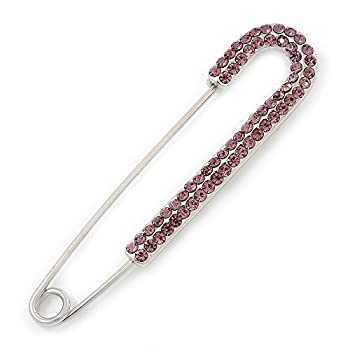 【中古】【輸入品・未使用】Classic Amethyst Austrian Crystal Safety Pin Brooch In Rhodium Plating - 75mm Length 【中古】【輸入品・未使用】Classic Amethyst Austrian Crystal Safety Pin Brooch In Rhodium Plating - 75mm Length