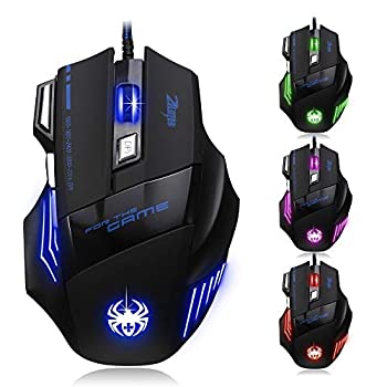 【中古】【輸入品・未使用】ZPS 3200DPI 7 ボタン LED 光 USB 有線ゲーミングマウス プロゲーマー 並行輸入品
