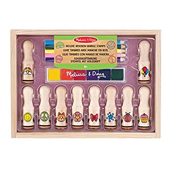 【中古】【輸入品・未使用】Deluxe Happy Handle: Wooden Stamp Set [23061] by Melissa & Doug [並行..