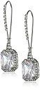 【中古】【輸入品・未使用】[ベッツィ・ジョンソン]Betsey Johnson%ダブルクォーテ%Cz Ears%ダブルクォーテ% Crystal Cubic Zirconia Silver Square Long Drop Earrings ジュエリー[並