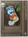 【中古】【輸入品・未使用】Gold Collection Santa's Flight Stocking Counted Cross Stitch-16%ダブルクォーテ% Long 16 Count (並行輸入品)