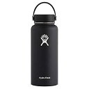 【中古】【輸入品・未使用】Hydro Flask ハイドロフラスコ Black Stainless Steel Water Bottle Wide Mouth ...