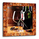 【中古】【輸入品・未使用】3dRose DPP_62548_3 Share Some Wine with Me 壁時計 15 x 15インチ