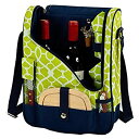 【中古】【輸入品 未使用】(Trellis Green) - Picnic at Ascot Wine and Cheese Cooler Bag Equipped for 2 with Glasses カンマ Napkins カンマ Cutting Board カンマ Corkscrew