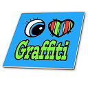 【中古】【輸入品・未使用】3dRose Dooni Designs アイハート I Love Designs - ブライトアイハート I Love Graffi...