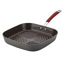 【中古】【輸入品・未使用】レイチェル 線 Cucina 硬質アルマイト テフロン加工 11 インチ 深い スクエア グリルパン 、 クランベリー の 赤い ハン...