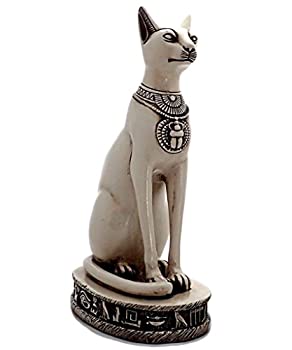 Bastet Cat Statue???Made in Egypt L Bastet_Lrg_White