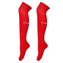 【中古】【輸入品・未使用】Luwint 大人用厚手ロングソックス コットン製 サッカー用 男女兼用(15色) One Size レッド