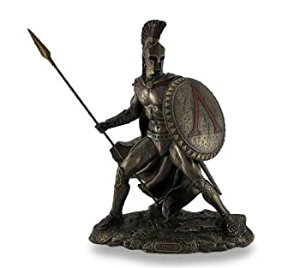 【中古】【輸入品・未使用】古代ギリシア スパルタ王 戦士 レオニダス、ブロンズ風 彫像 彫刻 ヴェロネーゼ製