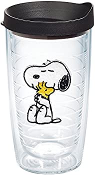 Tervis Peanuts Snoopy and Woodstock Tumbler with Black Lid%カンマ% 16-Ounce by Tervis