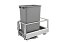 šۡ͢ʡ̤ѡRev-A-Shelf - 5149-1550DM-117 - Single 50 Qt. Pull-Out Brushed Aluminum and Silver Waste Container with Rev-A-Motion by Rev-A-Shelf [