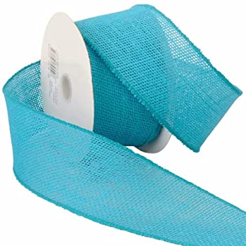 【中古】【輸入品・未使用】Morex Ribbon Burlap Wired Ribbon%カンマ% 2-1/2-Inch by 10-Yard Spool%カンマ% Turquoise by Morex Ribbon