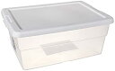 【中古】【輸入品 未使用】Sterilite 16 Quart Basic Clear Storage Box with White Lid (Pack of 2) by STERILITE 並行輸入品