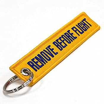 rotary13b1???Remove Before Flightキーチェーン???イエロー/ブルー
