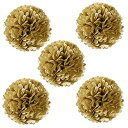 【中古】【輸入品 未使用】Wrapables Tissue Pom Poms Party Decorations for Weddings カンマ Birthday Parties and Baby Showers カンマ 8-Inch カンマ Gold Metallic カンマ Set