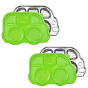 【中古】【輸入品・未使用】Innobaby Din Din Smart Stainless Divided Platter with Sectional Lid...