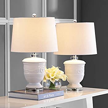 【中古】【輸入品・未使用】Safavieh Lighting Collection 靴 ホワイト 24インチ 寝室 リビングルーム ..