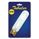 【中古】【輸入品・未使用】バルブライトb40t10?C 40-watt白熱120?V t10?Tubular電球、クリア ホワイト BR-784140 10(2)