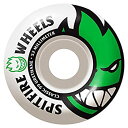 yÁzyAiEgpzSpitfire Bighead 53mm White/Green Skateboard Wheels (Set Of 4) by Spitfire