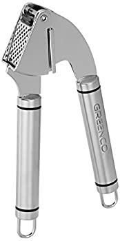 【中古】【輸入品 未使用】Greenco Heavy Duty Solid Stainless Steel Garlic Press カンマ Crusher カンマ Mincer カンマ Including 2 Free Bonuses Inside カンマ Silicone Garli