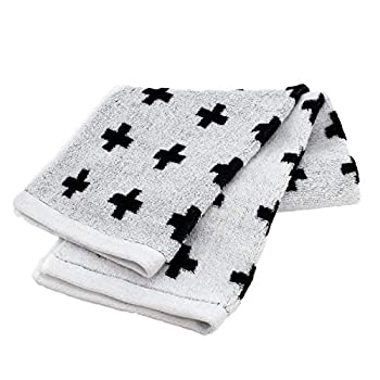 【中古】【輸入品・未使用】シスデザイン モノトーンフェイスタオル クロス柄(ブラック) 34×80cm 【中古】【輸入品・未使用】シスデザイン モノトーンフェイスタオル クロス柄(ブラック) 34×80cm