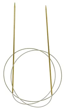 【中古】【輸入品・未使用】addi ニット ニードル 円形 レース チップ 真鍮仕上げ スカセル 専用 ブルー コード 32インチ (80cm) US13/9mm ABCD