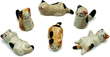 【中古】【輸入品 未使用】Warm-life Animals Pattern Chopsticks Spoons and Forks Holder (6CATS)