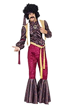 【中古】【輸入品・未使用】Smiffy's Men's 70's Psychedelic Rocker Costume%カンマ% Multi%カンマ% X-Large