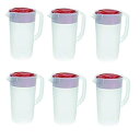 【中古】【輸入品・未使用】Rubbermaid - Covered Pitcher 2.25 Qt - White with Red Cover by Rubb...