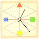 【中古】【輸入品・未使用】Geometric Wood Clock ジオメトリックウッドクロック